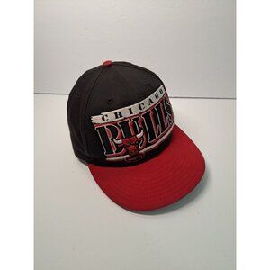 Chicago Bulls Hat Cap‎ Black Red Snapback New Era Adjust Embroidered